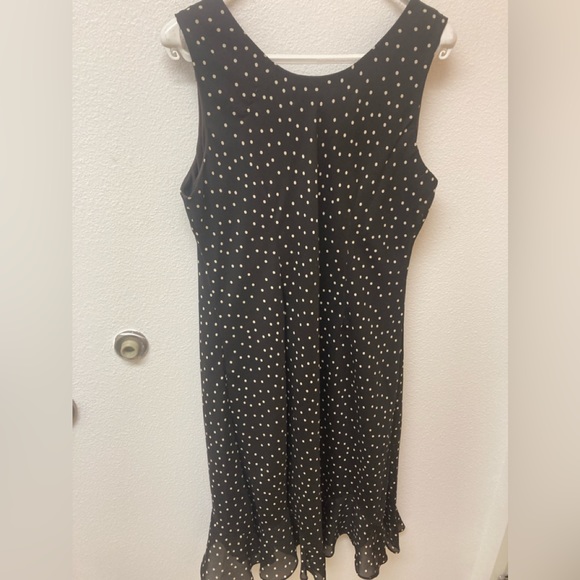 R&K Woman Brown Polka Dot Dress 16W - Picture 1 of 5